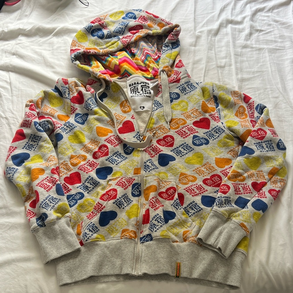 Vintage y2k harajuku lovers zip up hoodie
